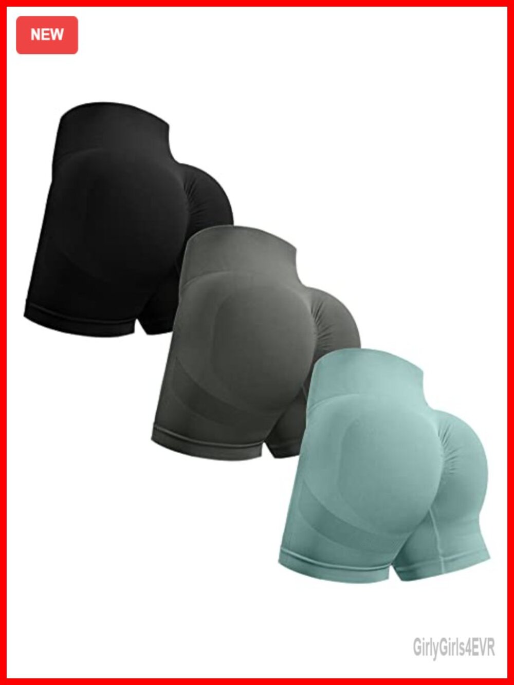 Seamless High Waisted Yoga Shorts Scrunch Butt Lifting Gym Workout Shorts